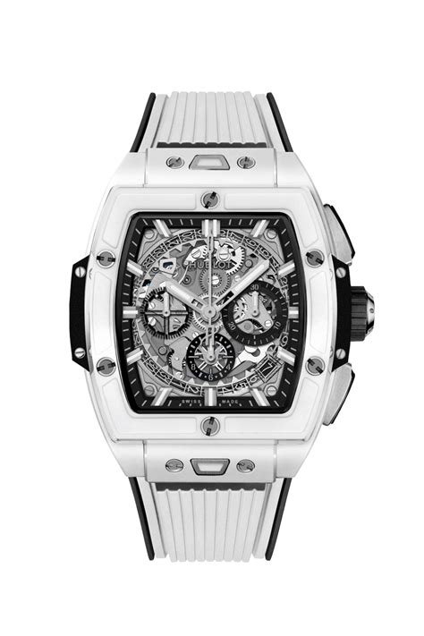 hublot spirit of big bang white ceramic 42mm|big bang white ceramic rubber strap.